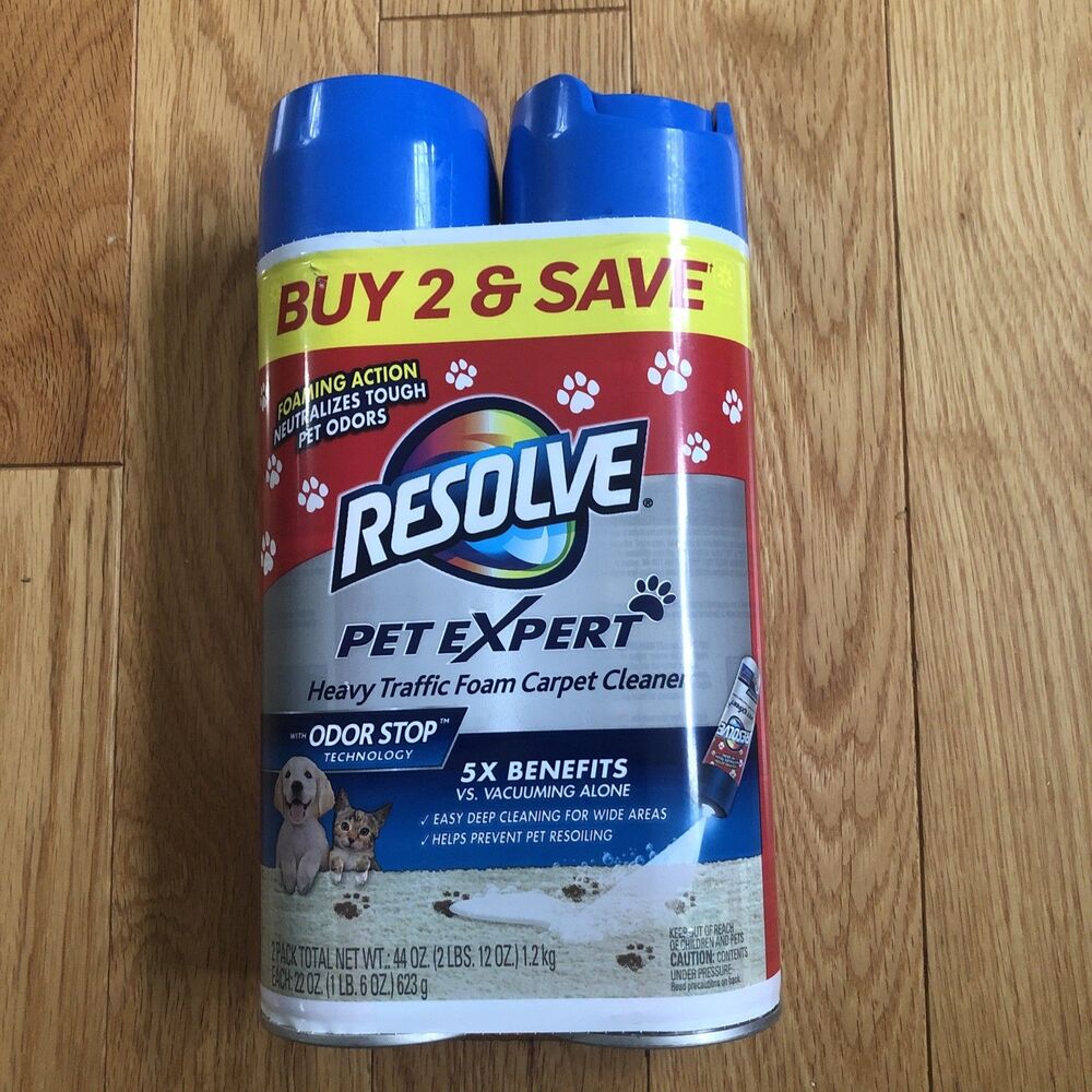 Resolve Pet Expert Heavy Traffice Stain Cleaner 2 Pack Odor Stop New